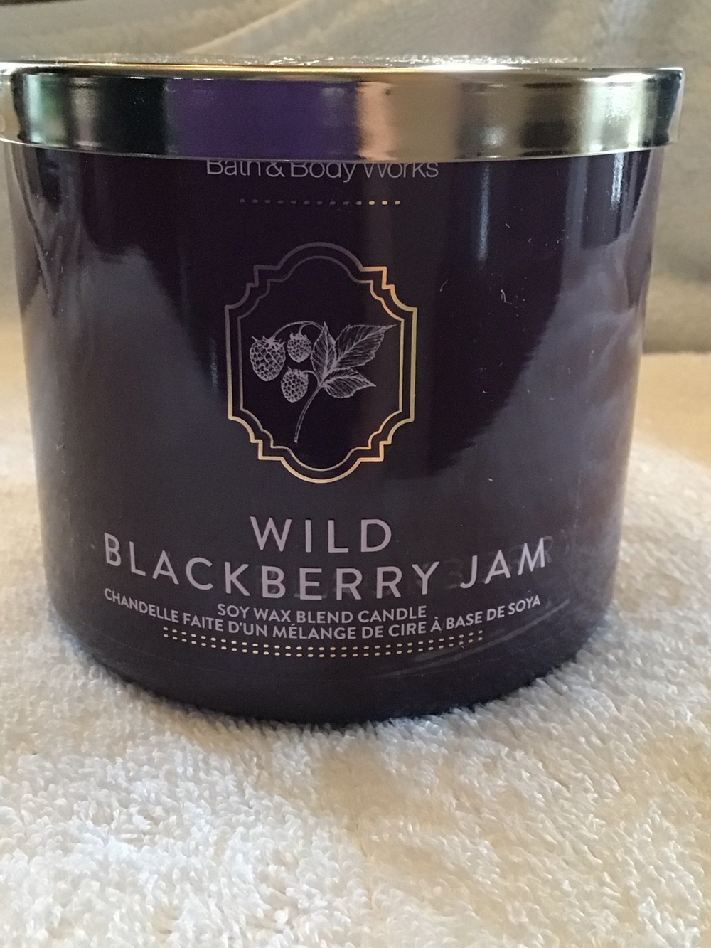 Bath & Body Works 3 wick candle Wild Blackberry Jam